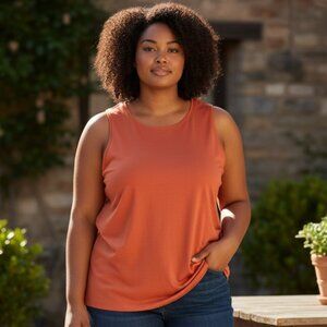 897 WOMENS 1X RUST COLORED TANK BY CJ BANKS
